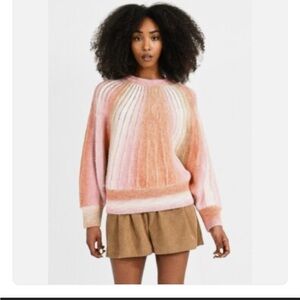 Pink Ombre Batwing Sweater Sweater Molly Bracken Medium